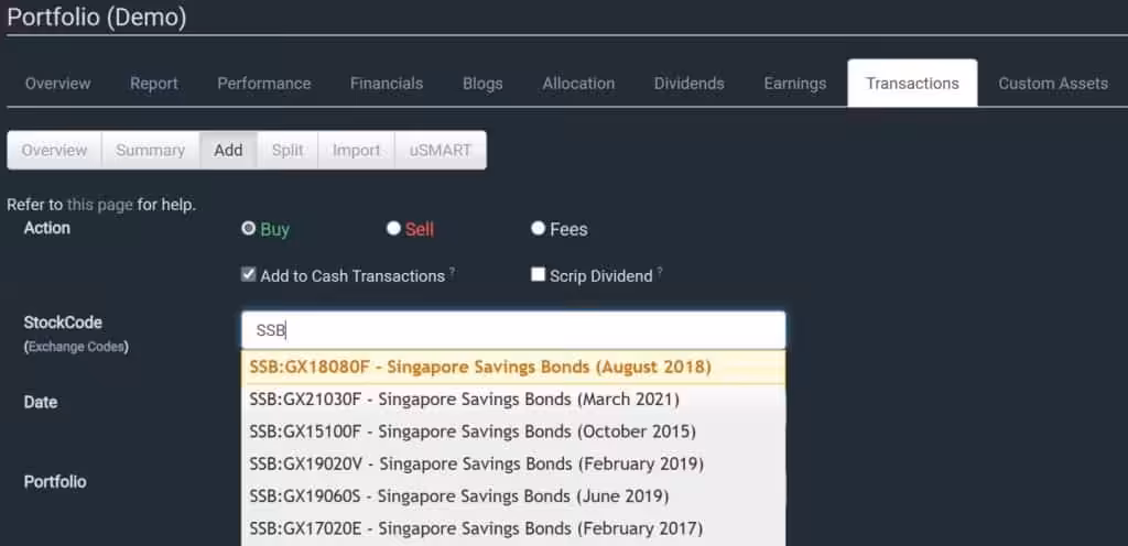 StocksCafe Tracking of SSB