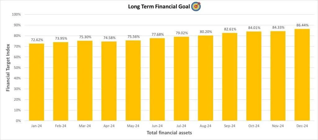 Long Term Financial Goal Progress for December 2024