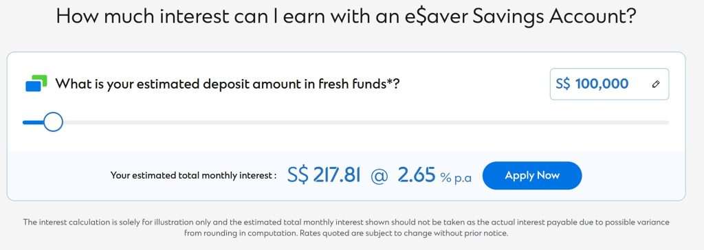 eSaver Savings Account Standard Charterd Singapore Interests June 2025